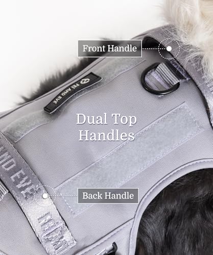 2026 New Edition, Fei & Eve MagEase Dog Harness - Instant Magnetic Buckle | 3-Point No-Pull Control | Heavy-Duty 900D Nylon | Dual Safety Handles | Breathable Mesh | Adjustable Fit | Medium,Gray - color: Twilight Gray, size: M
