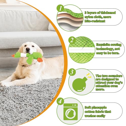 Pweituoet Squeaky Toys for Aggressive Chewers - Tough Dog Toys for Large & Medium Breed Puppies