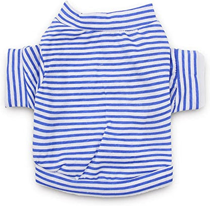 Small Dog Striped Clothes Medium Dogs T Shirts Pet Breathable Apparel, XL, Pack of 3 - size: X-Large (13.2-16.2lb)