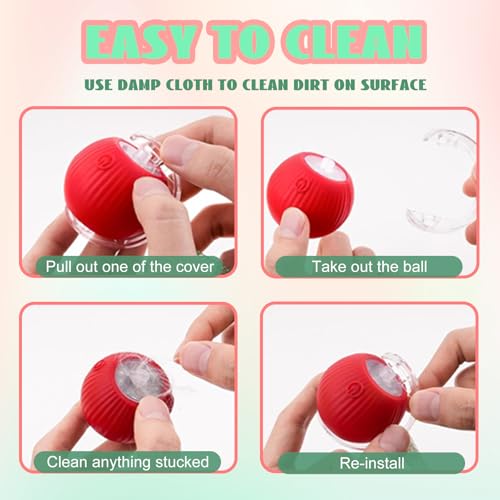 Valentines Day Gifts Speedy 2.0 Tail Interactive Cat Toys for Indoor Cats, Automatic Cat Toy with Elastic Mesh Tail, Electric Rolling Ball on Carpet, Chirping and Motion Activate Cat - color: Yellow