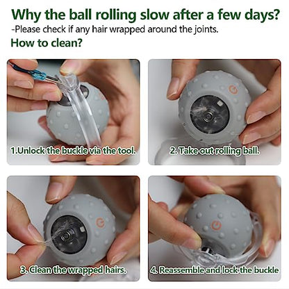 Interactive Cat Toys Ball Super Drive Electric Cat Toy Automatic Rolling Robotic Car Motion Activate