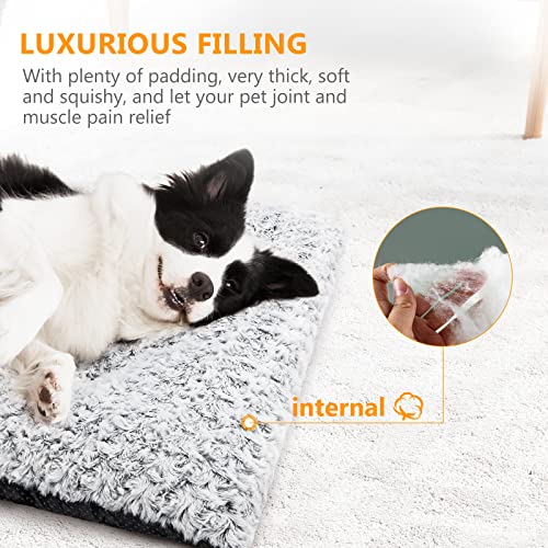MIXJOY Dog Bed Kennel Pad Washable Anti-Slip Crate Mat for Extra Large Dogs and Cats (42-inch) - size: 42-inch