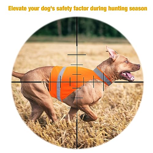 2 Pieces Orange Reflective Hunting Dog Vest, High Visibility Bright Dogs Safety Vest, Soft Adjustable Reflective Jacket for Outdoor Walking Hunting, Keep Dog in Sight and Safe (Blaze Orange) - size: M