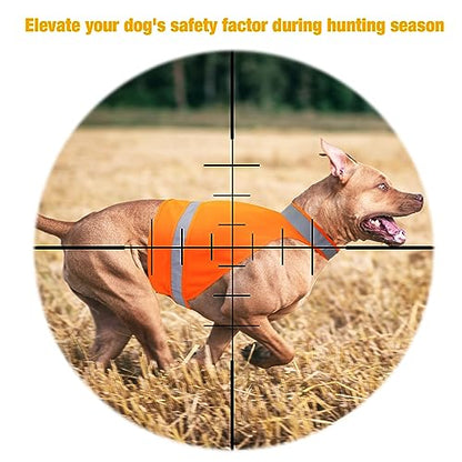 2 Pieces Orange Reflective Hunting Dog Vest, High Visibility Bright Dogs Safety Vest, Soft Adjustable Reflective Jacket for Outdoor Walking Hunting, Keep Dog in Sight and Safe (Blaze Orange) - size: M
