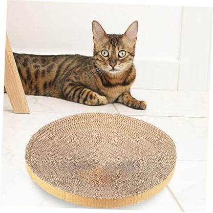 Toddmomy 3pcs Reusable Cat Scratcher Replacement Pads Wear-Resistant Corrugated Cardboard Scratch Pads for Indoor Cats Convenient Floor Scratchers