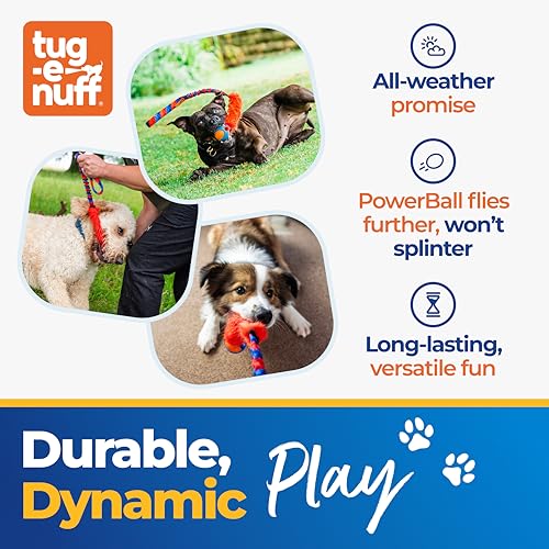 Tug-E-Nuff Fauxtastic PowerBall Bungee, Durable, Faux-Fur Fetch & Tug of War Dog Toy with Rubber Ball, Interactive Dog Tug Toys for Training Small, Medium, Large Dogs, 25 in, Pink Pattern - color: Pink