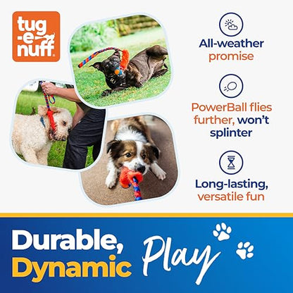 Tug-E-Nuff Fauxtastic PowerBall Bungee, Durable, Faux-Fur Fetch & Tug of War Dog Toy with Rubber Ball, Interactive Dog Tug Toys for Training Small, Medium, Large Dogs, 25 in, Pink Pattern - color: Pink