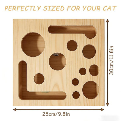 Cat Scratch Puzzle Enrichment Box, Maze Cat Scratch Puzzle Box & Sandpaper Inside, It's A Stress-Free Alternative to Trimming Your Nails