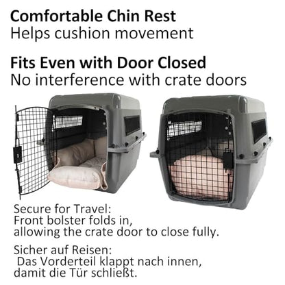 Helen's Pet Bed Multi-Fit Dog Crate Cushion, Medium (Label: L JP Size) - Washable Reversible Crate Bed Pad, Soft Cushion for Wire, Plastic & Hard-Sided Crates, Carriers & Strollers - color: Beige Pink (Fabric), size: Medium