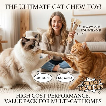 Cat Toys 3Pack Silvervine Chew Stick Kitten Treat Catnip Toy Kitty Natural Stuff Catnip Matatabi for Cleaning Teeth Indoor Dental Snack Interactive - size: 3Pack