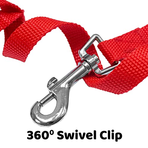 Long Dog Puppy Obedience Recall Training Agility Lead, Leash - RED, 30' Foot - by, Downtown Pet Supply - color: Red, size: 30 Foot