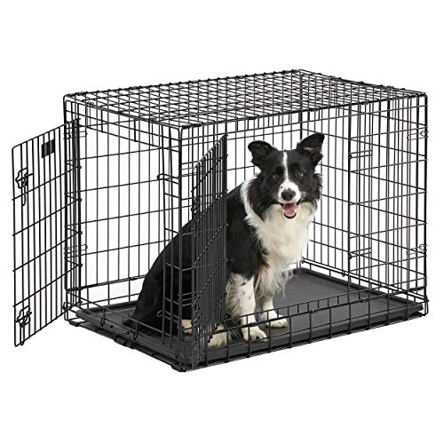 MidWest Homes for Pets Ultima Pro Heavy-Duty 36-Inch Dog Crate, Ultra-Strong Steel Double Door Pet Cage for Medium to Large Breeds, Accessories Included - size: 37.0"L x 24.5"W x 27.5"H