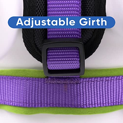 Pawtitas Reflective Padded Dog Harness for X-Small Dogs – Adjustable Puppy Step-in Vest | Fits Chest 14–18 in | No Pull Training Harness | XS | Purple - color: Purple, size: X-Small (Pack of 1)