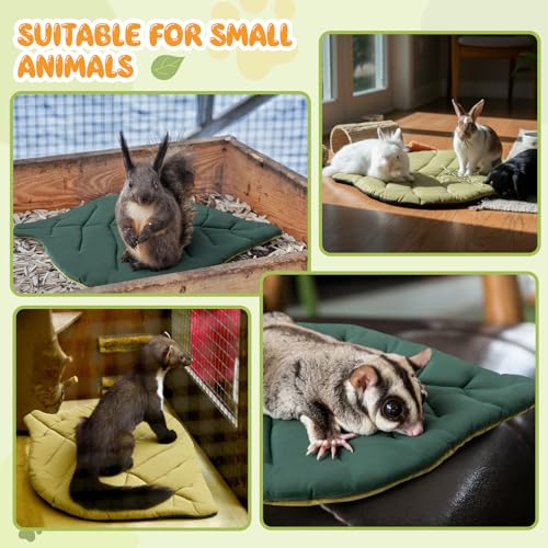 Oudain Self Warming Cat Bed Mat 26 x 20 Inch Leaf Shaped Self Heating Pad Blanket Pet Cotton Thermal Warm Soft Pad Mat for Feral and Indoor Cats Dog, Washable Kitty Puppy Mattress for Home Sofa Crate