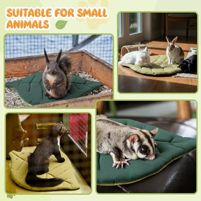 Oudain Self Warming Cat Bed Mat 26 x 20 Inch Leaf Shaped Self Heating Pad Blanket Pet Cotton Thermal Warm Soft Pad Mat for Feral and Indoor Cats Dog, Washable Kitty Puppy Mattress for Home Sofa Crate