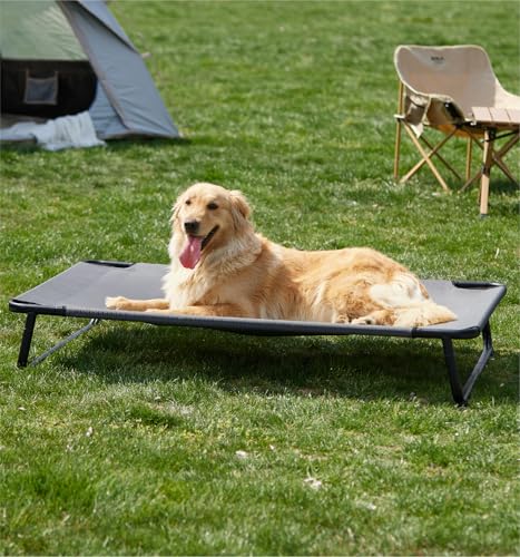 Made4Pets Elevated Outdoor Dog Bed for Extral Large Dogs 49"x32", Dog Crate Pad Bed for Large Dogs 41"x29", Outdoor & Indoor Use