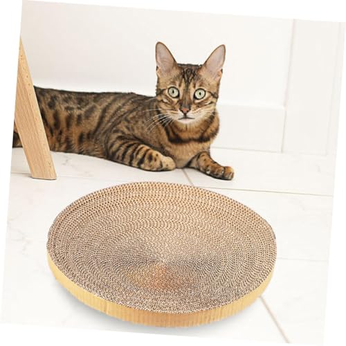 Cabilock 2pcs Replaceable Cat Scratch Board Corrugated Cardboard Pad Sturdy Fun Scratcher Floor Accessory for Indoor Cats and Kittens