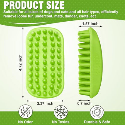 Dog Shampoo Brush & Dog Shower Brush, Upgraded Pet Grooming Bath Brush with Soft Silicone Bristles, Adjustable Handle Massage Comb for Long & Short Hair Dogs and Cats - color: Pet Silicone Shampoo Brush