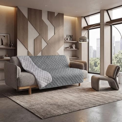 Large Waterproof Dog Bed Cover & Furniture Protector - Reversible, Non-Slip Pet Blanket for Bed, Sofa, Couch - Machine Washable - 30x30 Inches, Light Grey - color: Light Gray