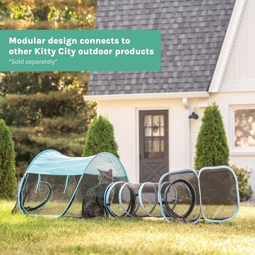 Kitty City Outdoor Catio Furniture and Play Kits for Cats, Play Tent - color: G) A-Frame Tent