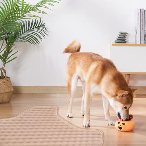 Chew Resistant Dog Bed - Puppy Mattress Cute Bone Shape Machine Washable Dog Crate Pad,Non-Slip Chew Proof Dogs Bed Wear-Resistant Pet Sleeping Pad for Living Room