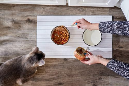 Pearhead Ceramic Cat Bowl, Holds 12 oz, Whisker-Friendly Pet Dish for Food and Water, Cute Cat Face Design - color: Blush Cat Faces, size: Single Bowl