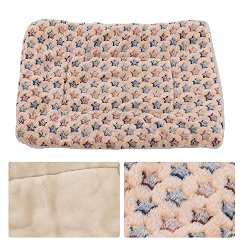 Warm Dog Blanket for Winter | Soft Flannel & Fleece Pet Bed Mat | Cozy Sleeping Blanket for Dogs/Cats/Small Pets | Machine Washable, Portable (L Size 70 * 55CM) - size: L size 70*55CM