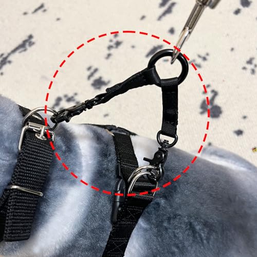 Double Headed Hook pet Safety Nylon 2 Way Coupler with Nickel Plated Swivel Clip