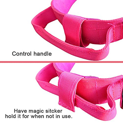 Tactical Dog Collar and Leash Set Adjustable Military Nylon Dog Collar with Control Handle and Heavy Duty Metal Buckle for Large Dogs（Pink S - color: Pink SET(collar+leash), size: Small (Pack of 1)