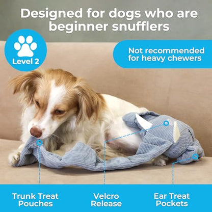 Dog Toys Plush with Squeaky & Treat Hiding Features - Mental Stimulation Enrichment Toy for Large Breed Dogs - Machine Washable Slow Feeder to Keep Dogs Busy，Trunk or Treat - color: Trunk or Treat-1