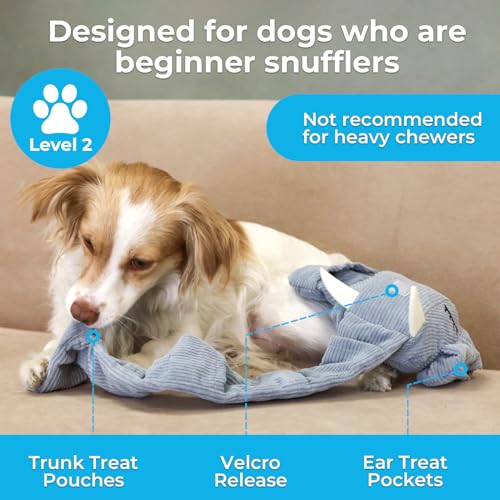 Dog Toys Plush with Squeaky & Treat Hiding Features - Mental Stimulation Enrichment Toy for Large Breed Dogs - Machine Washable Slow Feeder to Keep Dogs Busy，Trunk or Treat - color: Trunk or Treat-1