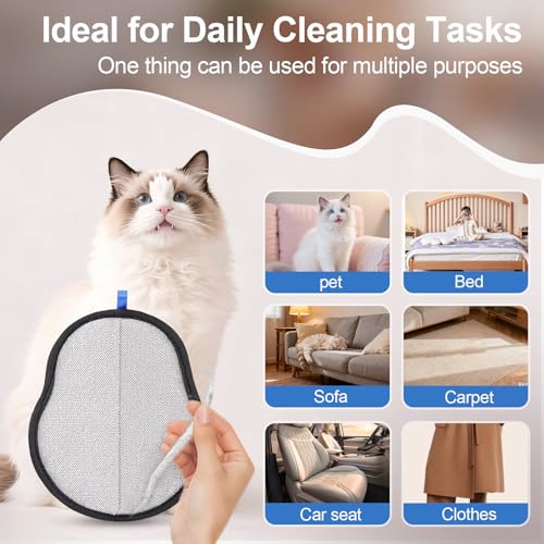 Pet Hair Removal Glove - Magic Brush Electrostatic Mitt for Dogs & Cats, Reusable Grooming Gloves - Dog Hair Remover Tool with 5-Finger Design for Couch, Carpet, Furniture