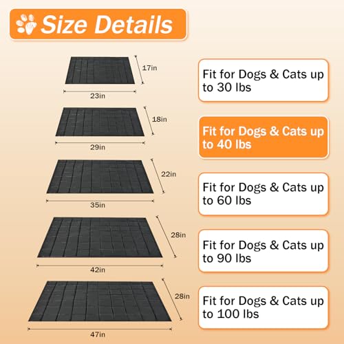 Chew Proof Dog Mat for Aggressive Chewers,18" x 29" Machine Washable Dog Crate Pad Quilted Mat, Ultra-Durable Indestructible Pad for Small Dogs, Black Kennel Pad - size: 18"x29"