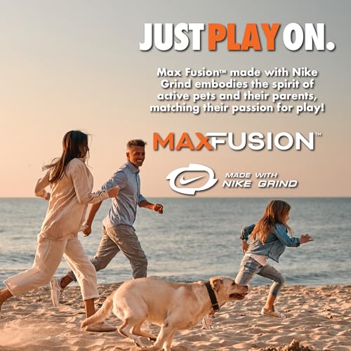 Max Fusion with Nike Grind, Arlee Frisbee Dog Toy, Chew Toy for Play, Fetch, Tug, L - color: Yellow Frisbee, size: Large
