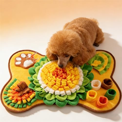 Dog Snuffle Mat, Interactive Foraging Toy for Small to Medium Dogs, Slow Feeding Puzzle Mat to Encourage Natural Foraging Instincts - color: Green