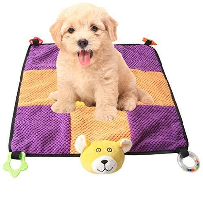 Puppy Play Mat, Puppy Chew Toys with Teething Ropes, Durable Dog Sleeping Pad, Interactive Toy for Small Medium Dogs Cats