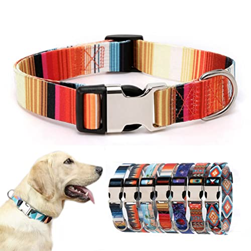 Soft Durable Dog Collar with Metal Buckle, Quick Release Puppy Collars Adjustable for Small Medium Large Pet Dogs and Kitten Cat Orange L - color: Orange, size: Large