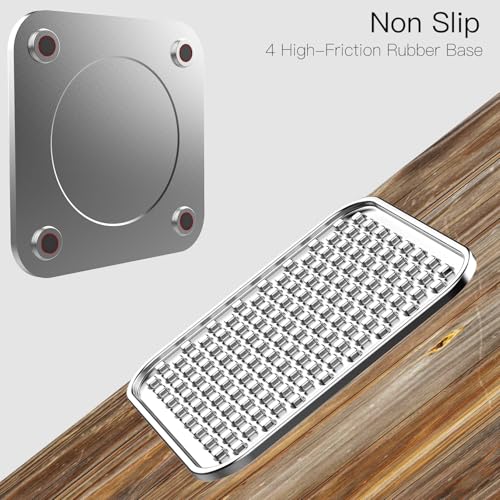Double Wall Stainless Steel Lick Mat for Dogs & Cats - Chew Proof & Whisker Friendly, Non-Slip Base, for Calm Feeding & Anxiety Relief - Dishwasher Safe Slow Feeder Pad [1Pack] - size: L