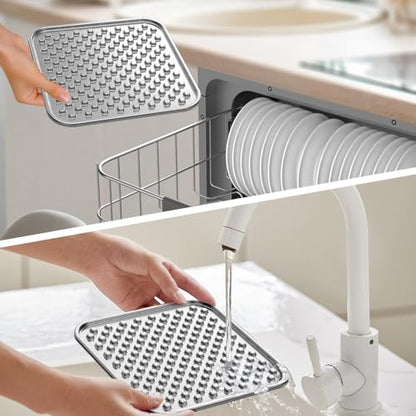 1Pack Stainless Steel Large Lick Mat for Dogs & Cats, Chew-Proof Slow Feeder, Anxiety Reducer, Whisker-Friendly for Cats, Non-Slip Heavy Duty Base, Raw Feeding Pad, Dishwasher Safe - color: Large-1Pack