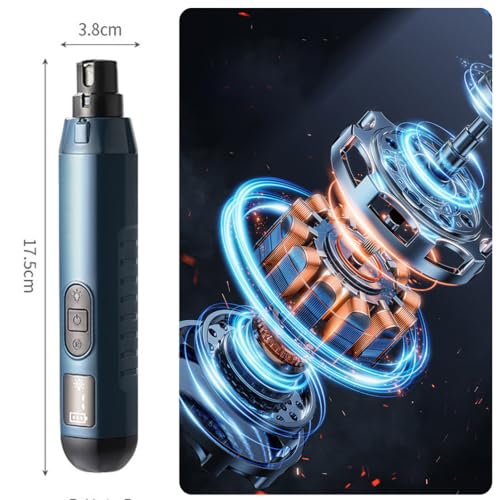 Silent Groom Pro, Nail Trimmer with LED Light & 5 Speeds,Quick USB Charge,Electric Rechargeable Pet Nail Trimmer for Small Medium Large Dogs & Cats - color: White-02