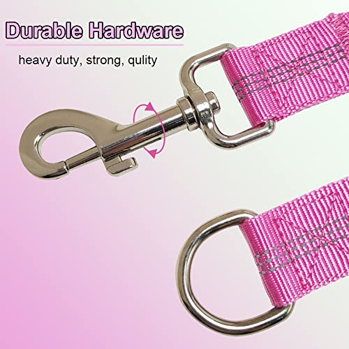 Bungee Dog Leash Extension, 18”Dog Shock Absorber Extender, Works with Any Leash for Walking, Jogging, Training, Playing - color: Pink