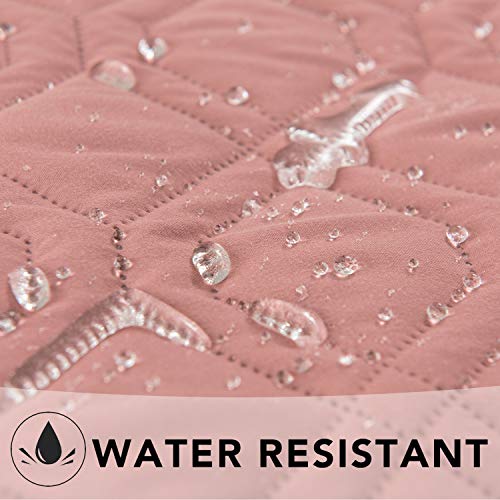 Ameritex Waterproof Dog Bed Cover Pet Blanket for Furniture Bed Couch Sofa Reversible - color: Pink+burgundy, size: 30x53 Inch (Pack of 1)