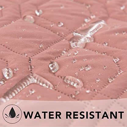 Ameritex Waterproof Dog Bed Cover Pet Blanket for Furniture Bed Couch Sofa Reversible - color: Pink+burgundy, size: 30x53 Inch (Pack of 1)