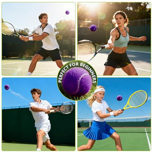 PoyPet 16-Pack Tennis Balls Bulk for Practice,Training and Beginners | Ideal for Dog Fetch,Chew and Play - color: Purple