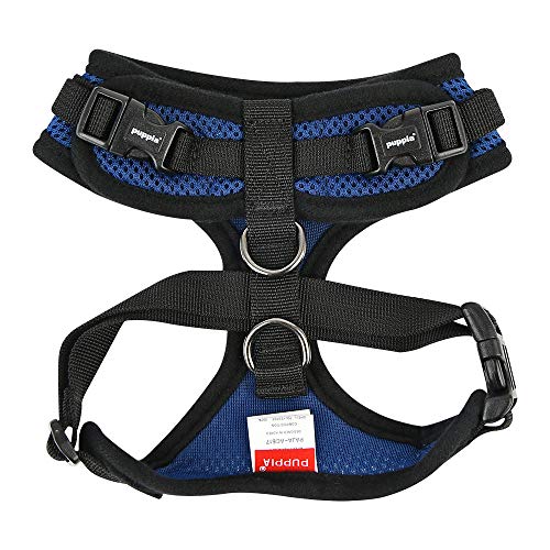 Puppia Authentic RiteFit Harness with Adjustable Neck, Medium, Royal Blue - color: Royal Blue, size: Medium