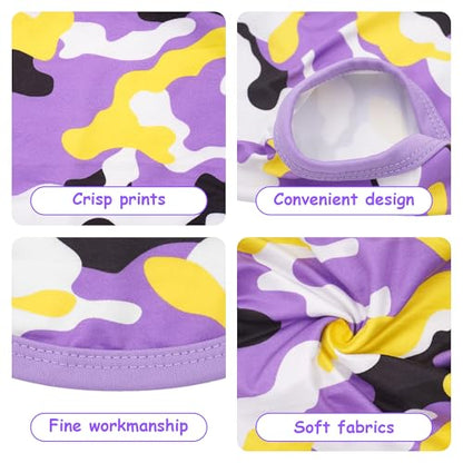 Dog Shirts Camo for Extra Large Dog Girl Female Pink Purple Sleeveless Tank Top Tee Clothes Vest Soft Light Weight Stretchable Pack of 2 XL - size: X-Large