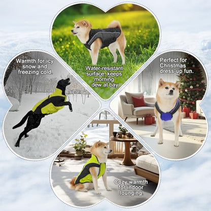 Dog Coat, Water-Resistant Dog Clothes, Warm Fleece Lining Dogs Coats, Winter Windproof Dogs Jackets with Reflective, Pet Vest for Small Medium Large Pets - 1 PCS - color: Dark Blue, size: 2xl ( 70+ Lb | 23.62"neck Girth )