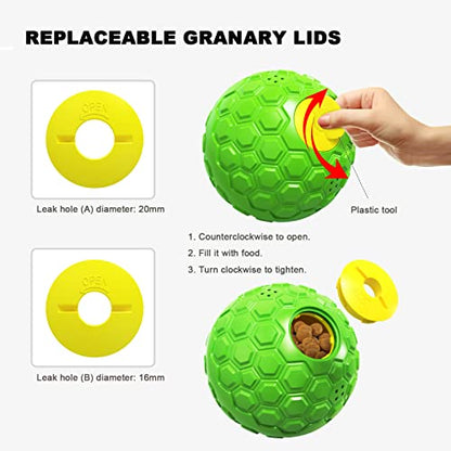 Dog Puzzle Toy – Durable Squeaky Chew Toy for Medium & Large Dogs, Treat Dispenser for Slow Feeding & Interactive Play (Green) - color: Green