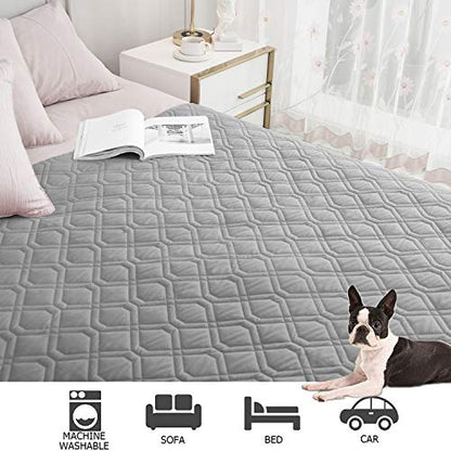 Ameritex Waterproof Dog Bed Cover Pet Blanket for Furniture Bed Couch Sofa Reversible - color: Grey+dark Grey, size: 30x53 Inch (Pack of 1)