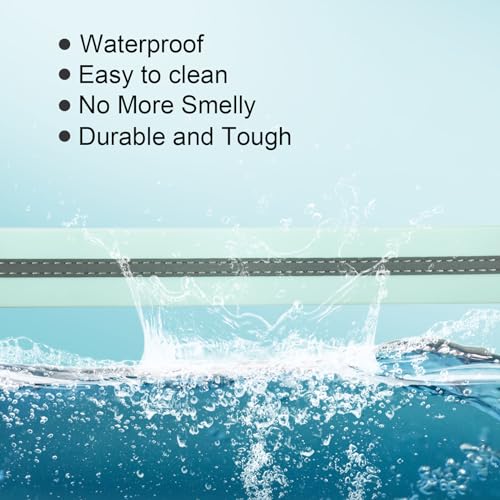 NIMBLE Dog Collar Waterproof Pet Collars Adjustable, Reflective, Durable Flex Poly Coated Nylon Basic Dog Collars 9 Colors in Size S/M/L (Light Blue, Small (9.45”-14.17”inches)) - color: Light blue, size: Small (9.45”-14.17”inches)